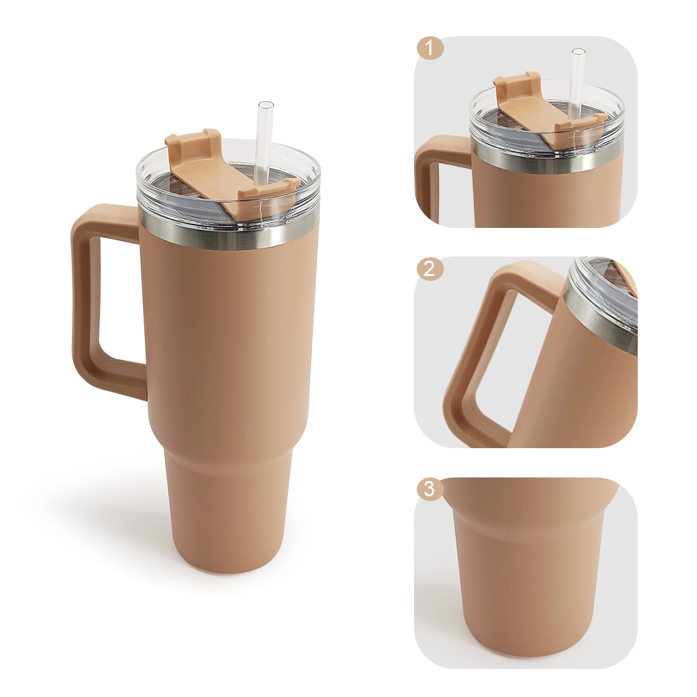 40 oz Adventure Stainless Steel Vacuum Insulated Travel Tumbler Mug With Handle