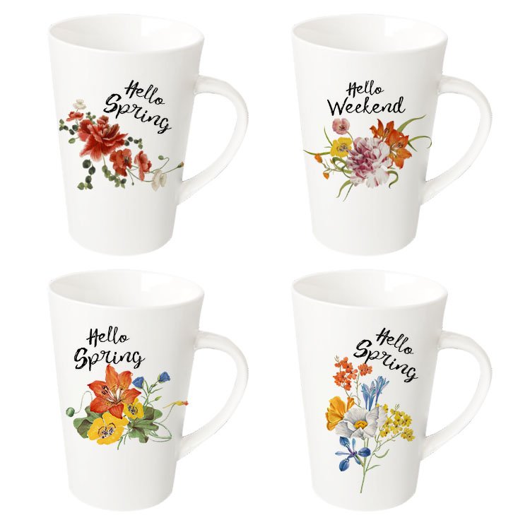 Custom Mugs With Logo Promotional Porcelain Blank White Coffee Mugs Cup Supplier Ceramic Mugs