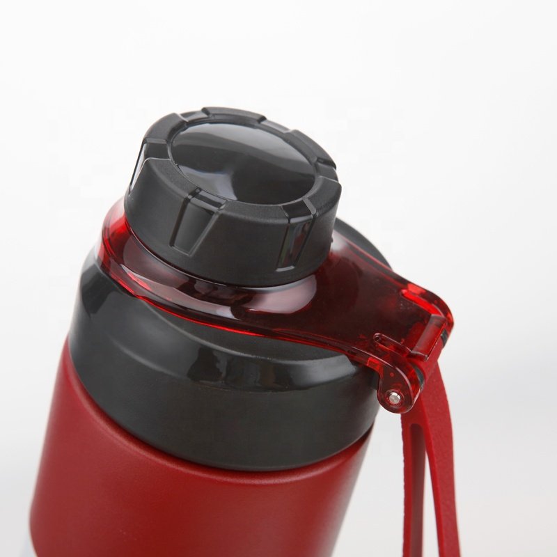 Cille 650 ML Insulated Water Bottle Sports Stainless Steel Double Wall Vacuum Flask Travel Mug with Silicone Handle
