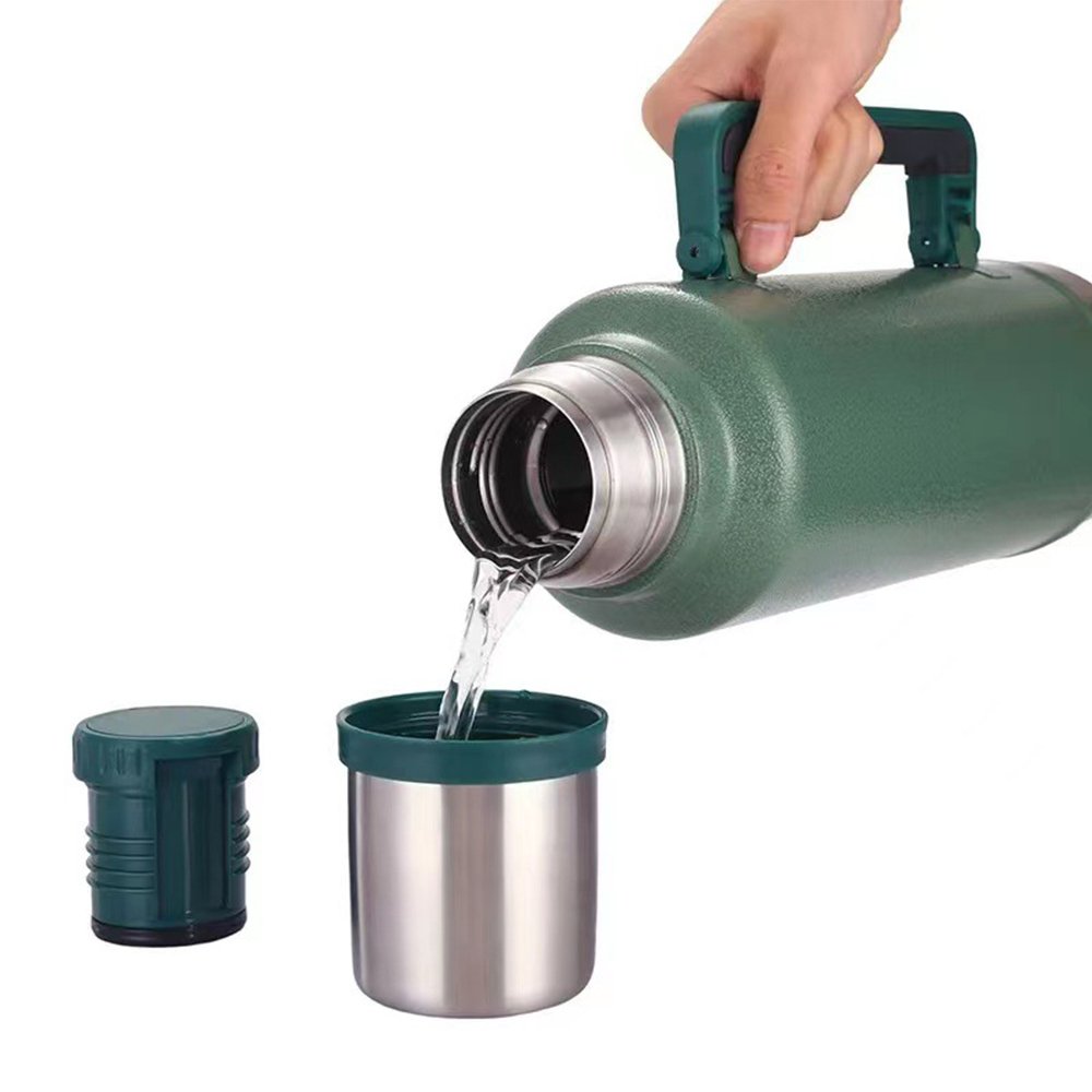 Wanto New Design Peru Large Non Spill Easy Carry Handle Double Wall Vacuum Flask Water Bottle Thermos With Customizable Logo