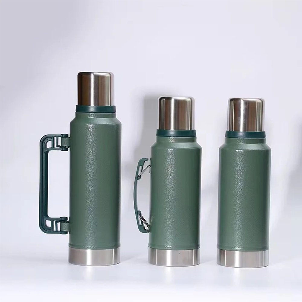 Wanto New Design Peru Large Non Spill Easy Carry Handle Double Wall Vacuum Flask Water Bottle Thermos With Customizable Logo