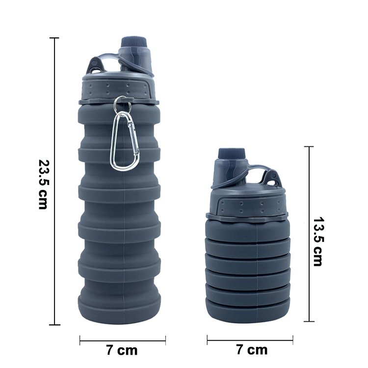 Eco-friendly hot selling Silicone Foldable cup Sports Water Bottle Squeeze flexible free products sample with logo