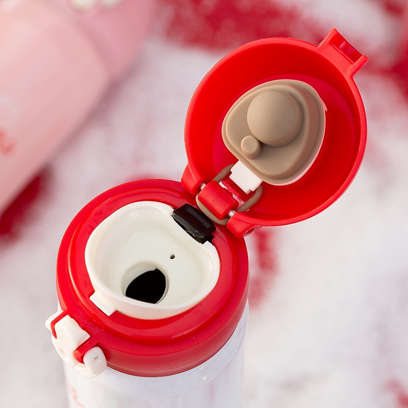 Hot Sale 500ml Stainless Steel Vacuum Flask Christmas Gift Cup Thermal Insulation Water Bottle With Bounce Lid