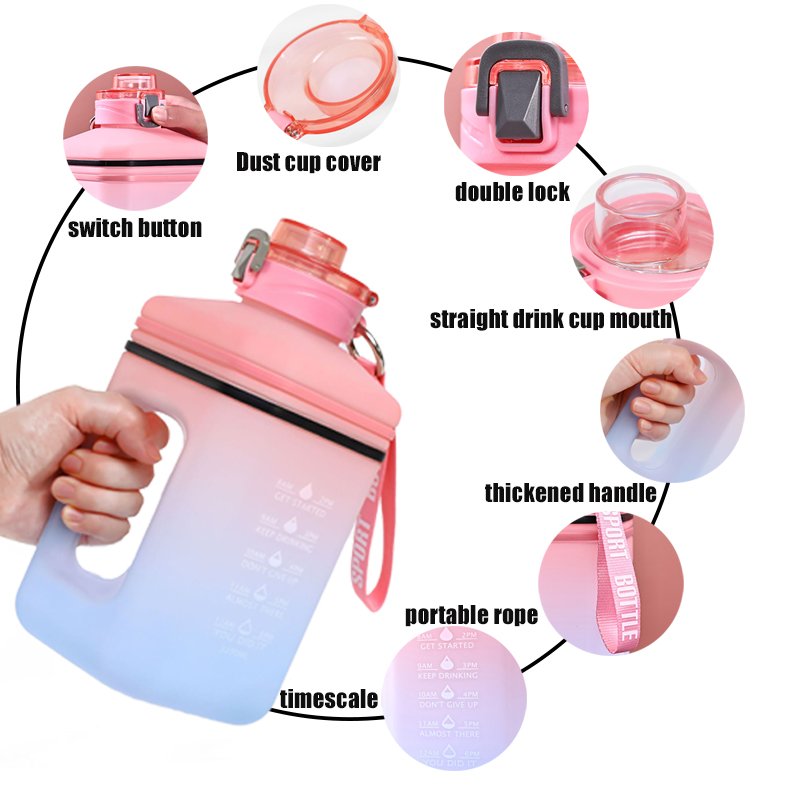 Hot Sell 1 Gallon 128OZ Leakproof BPA Free Drinking Sports Water Bottle Large Capacity Gym Sports water Bottles