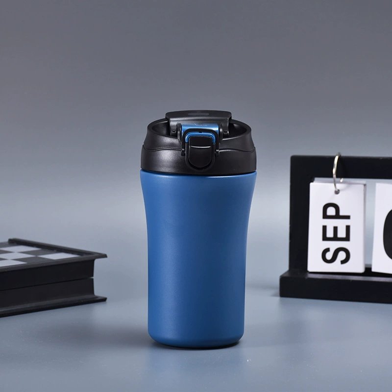 Water Bottles Wholesale 12oz Custom Printed Stainless Steel Vacuum Insulated Coffee Mug Warmer with Dual Drinking Lid