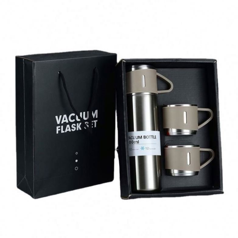 Wholesale 500ml insulated Corporate Business Stainless Steel Vacuum Flask Thermos Mug Gift Set Stainless Steel Thermal Cup