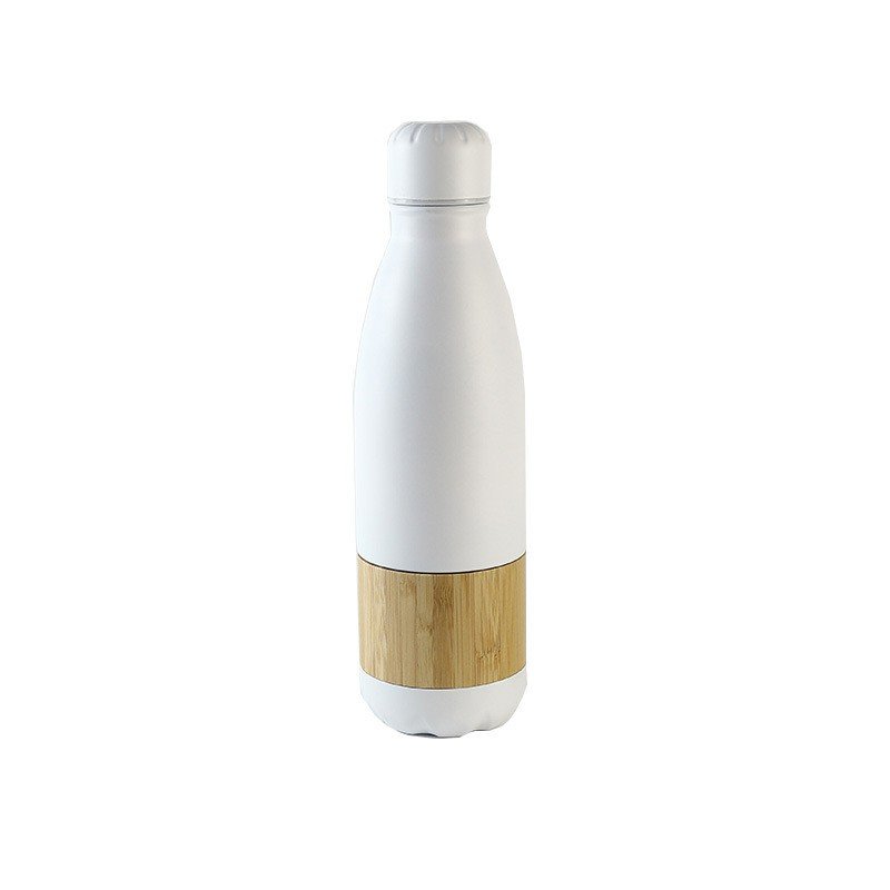 18oz eco-friendly Hot Creative products Double wall Stainless Steel Thermos bottle Bamboo/cork Water Drinking Vacuum Flask