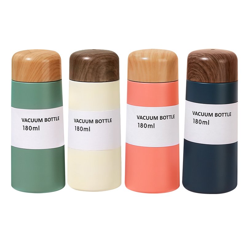 Wholesale 180ML Double Wall Vacuum Insulated Stainless Steel Water Bottle Portable Large Capacity Thermos Lightweight Office Cup