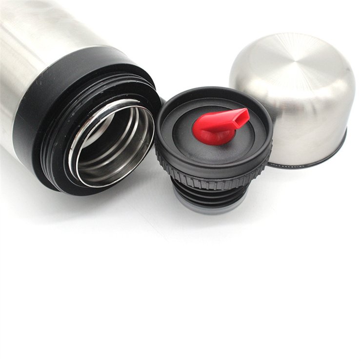 1000ml/1L Double Wall Insulated Thermo flask with Handle Yerba mate bottle bullet shape thermo vacuum flask