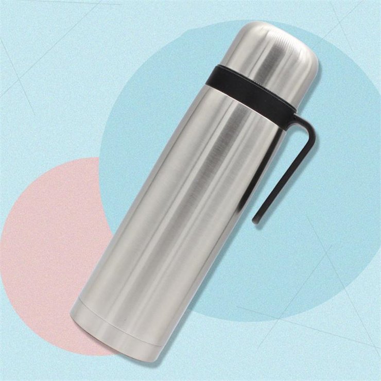 1000ml/1L Double Wall Insulated Thermo flask with Handle Yerba mate bottle bullet shape thermo vacuum flask