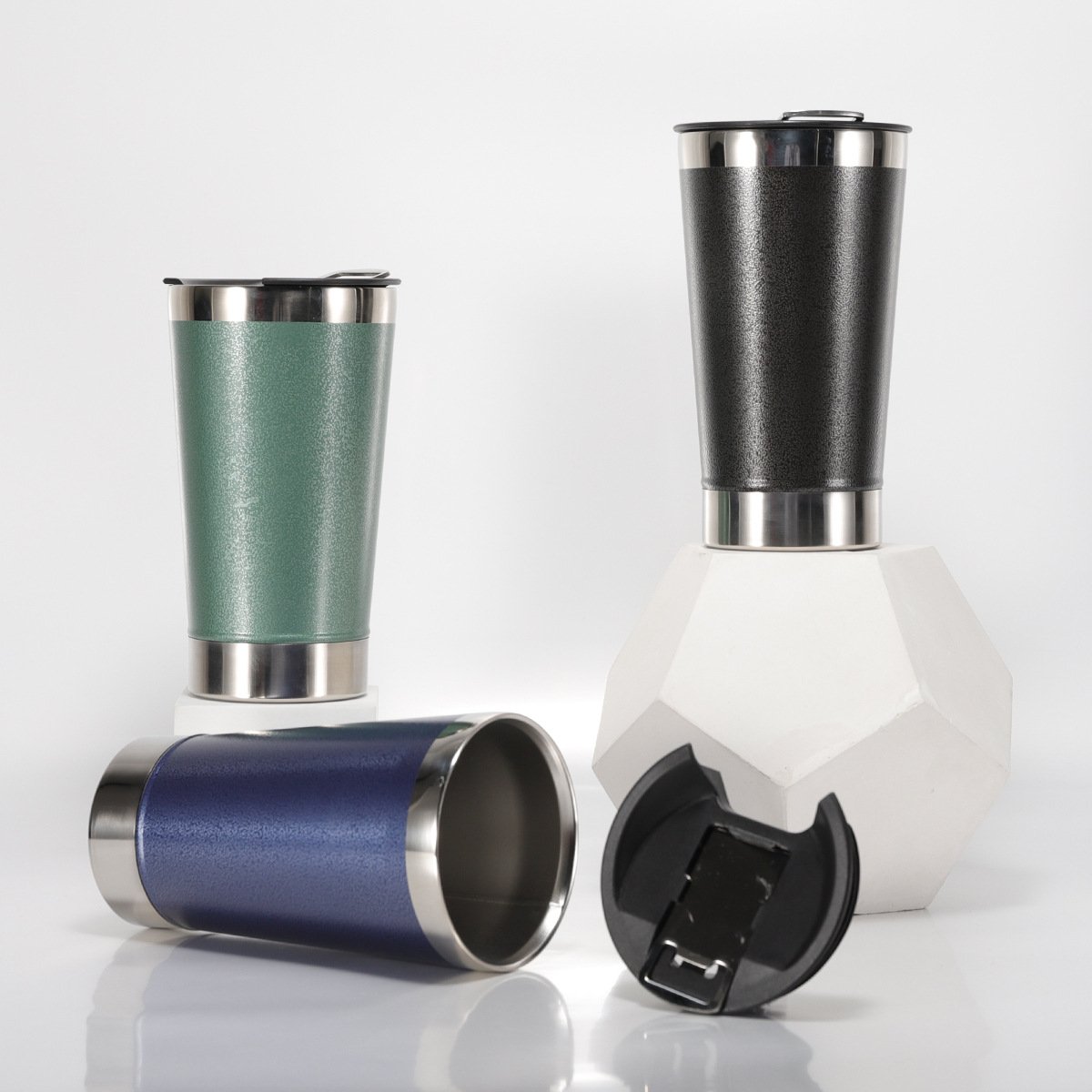 Customized Logo Wholesale Double Wall Stainless Steel Beer Mug Tankard Vacuum Flask With Handle