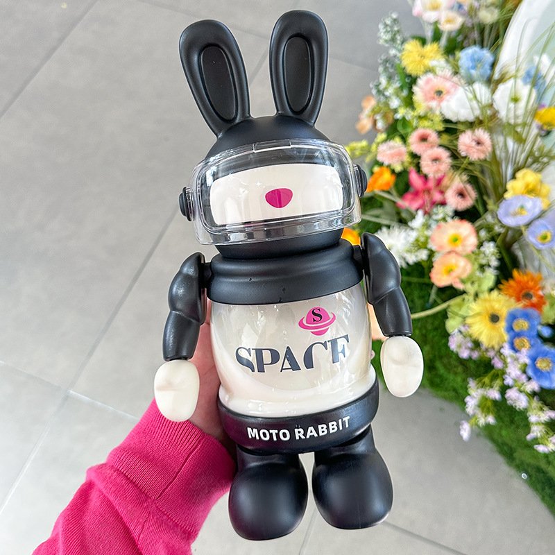 J28 BPA free tritan cartoon space lightning rabbit plastic cup cute fashion trend personalized plastic water bottle mug