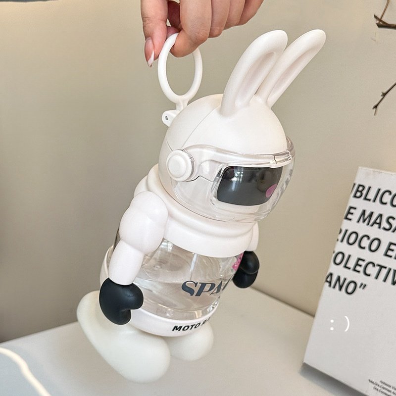 J28 BPA free tritan cartoon space lightning rabbit plastic cup cute fashion trend personalized plastic water bottle mug