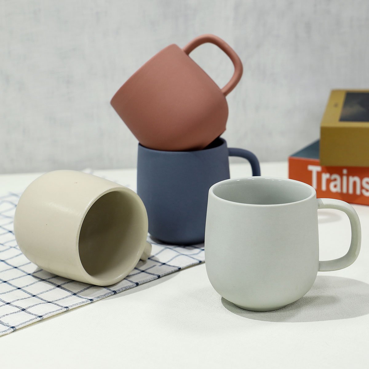 nordic handmade 350ml christmas stoneware cappuccino mug wholesale ceramic coffee mugs for tea
