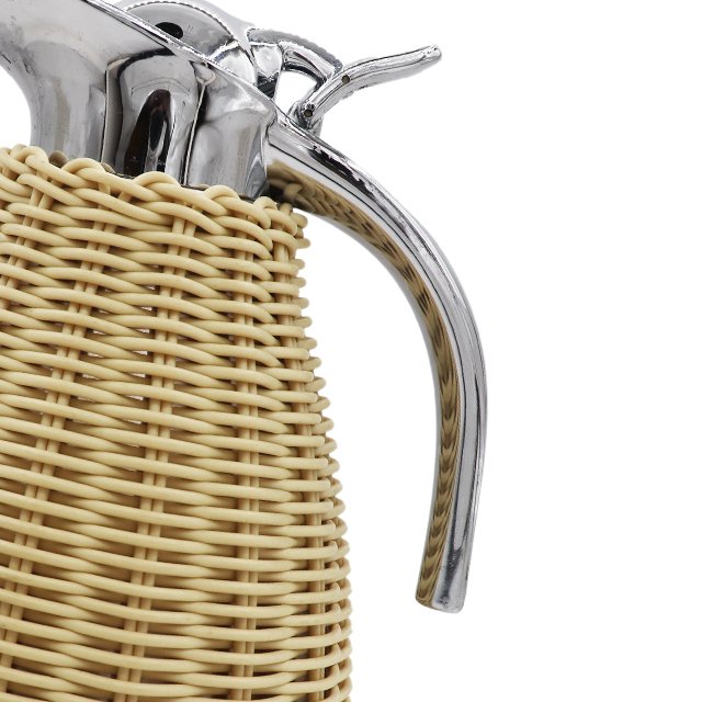 High QualityRattan Flask with Zinc Alloy Material Wholesale Coffee Pots Vacuum Flasks Stainless Steel Kettle pot
