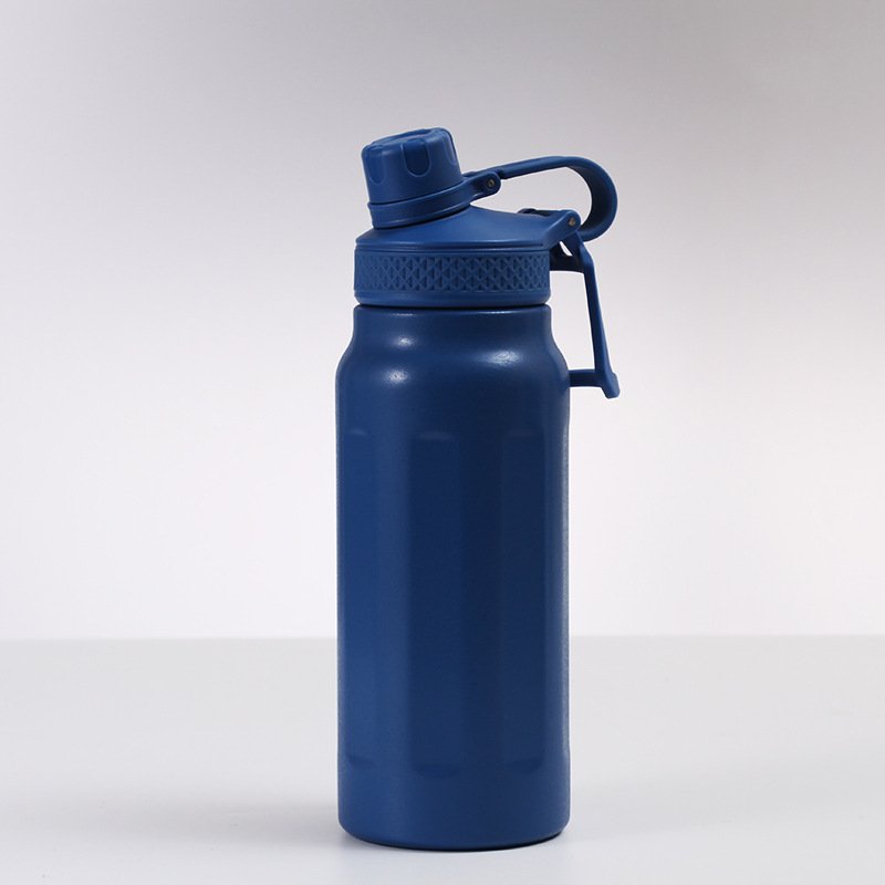 500ml/17oz Insulated Stainless Steel Water Bottle with Straw and Spout Lid Leak Proof Vacuum Flask