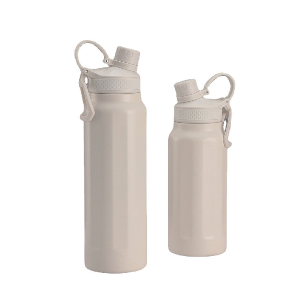 500ml/17oz Insulated Stainless Steel Water Bottle with Straw and Spout Lid Leak Proof Vacuum Flask