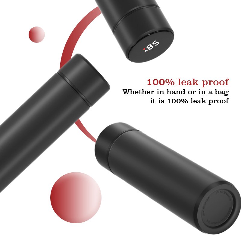 smart temperature display water bottle termos vacuum stainless steel led flask with led temperature display