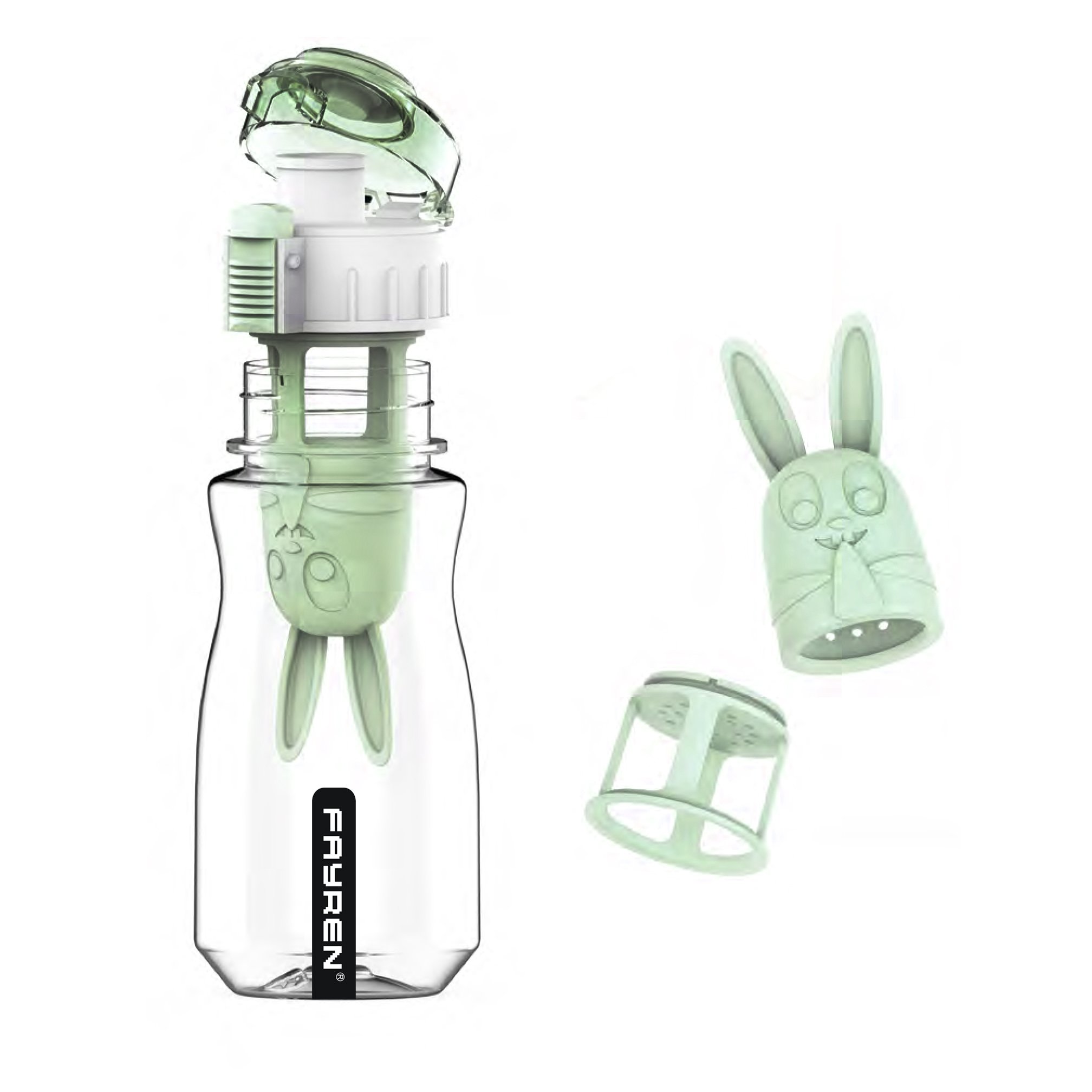 FAYREN cute kids water bottle plastic water bottles smart 450ml water bottle