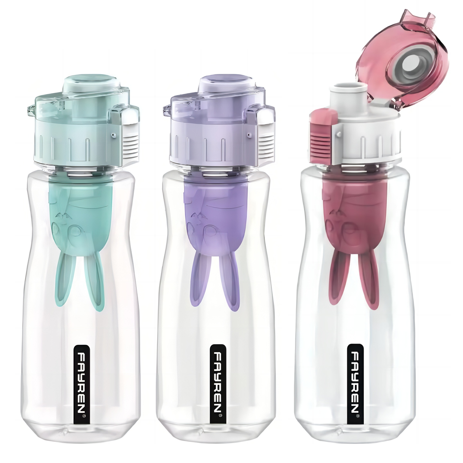 FAYREN cute kids water bottle plastic water bottles smart 450ml water bottle