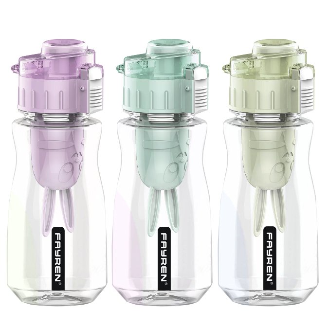 FAYREN cute kids water bottle plastic water bottles smart 450ml water bottle