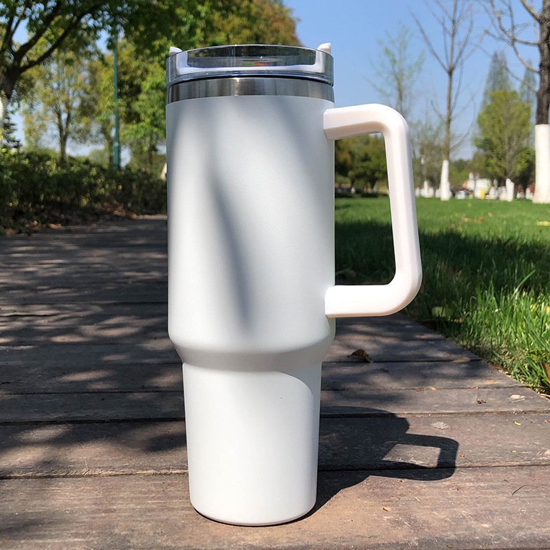 Travel tumbler 40oz vaccum flask double walled thermal stainless steel tumbler with handle,water bottle for school