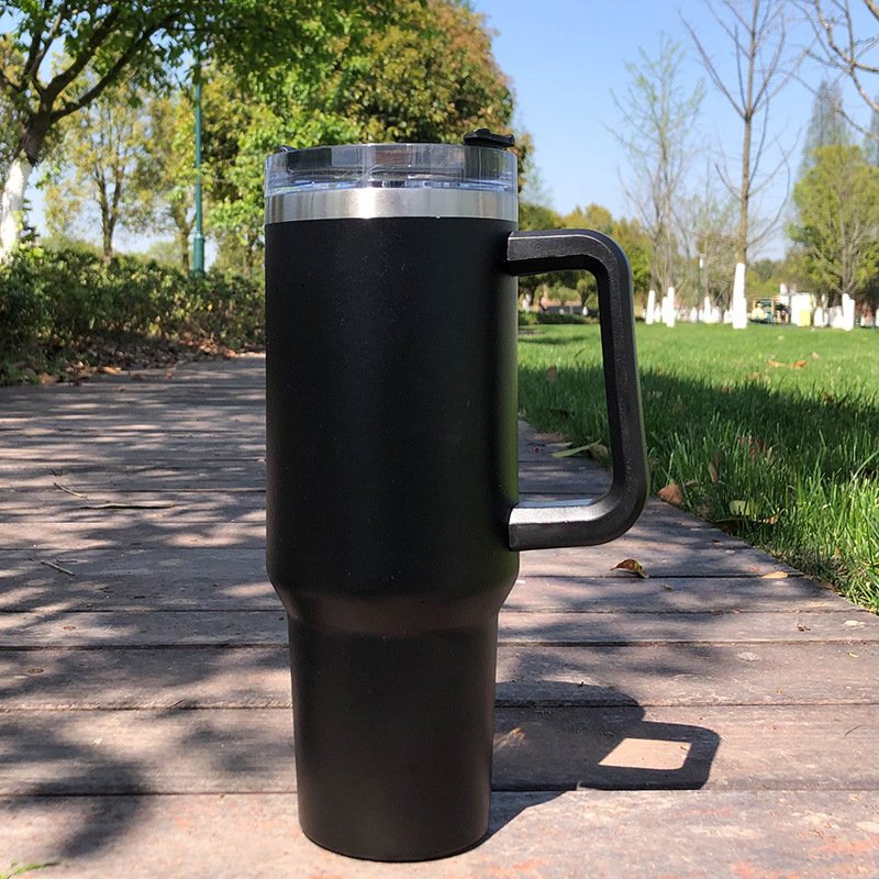 Travel tumbler 40oz vaccum flask double walled thermal stainless steel tumbler with handle,water bottle for school