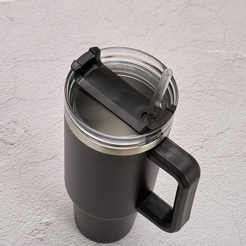 Travel tumbler 40oz vaccum flask double walled thermal stainless steel tumbler with handle,water bottle for school