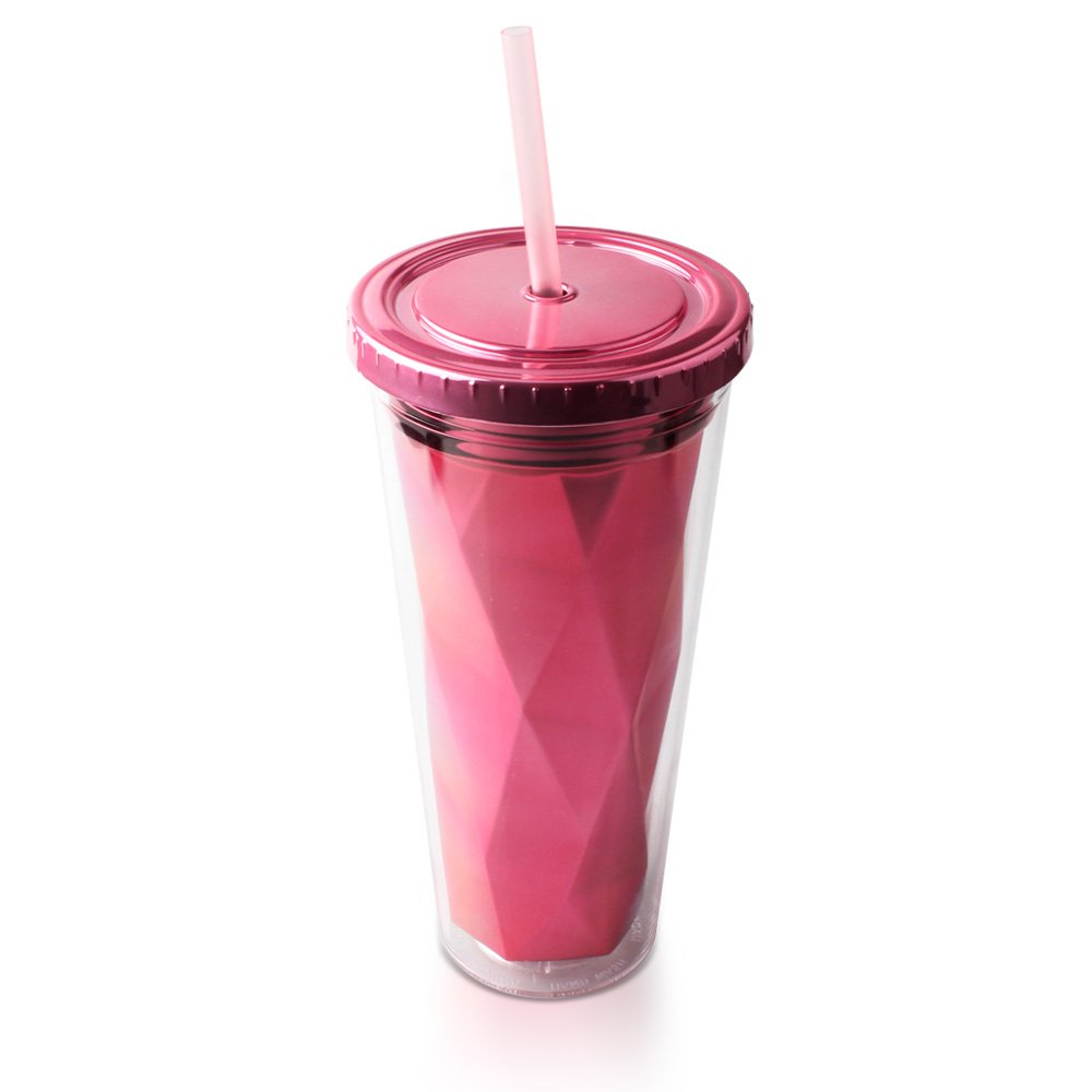 16oz Plastic Double Wall Water Coffee Cup With Recycle Materials Hot Plastic Coffee Mug For Entertainments