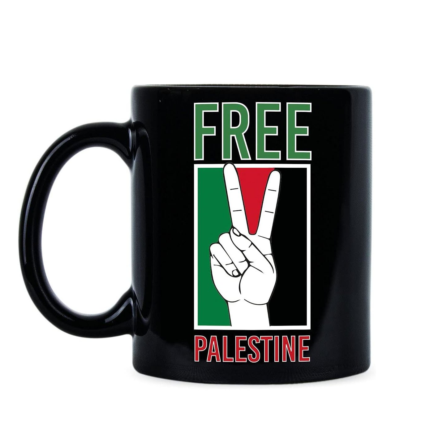 Custom Sublimation Printing Unique Design 330ML Free Palestine Flag Map Mugs Ceramic Coffee Travel Mug