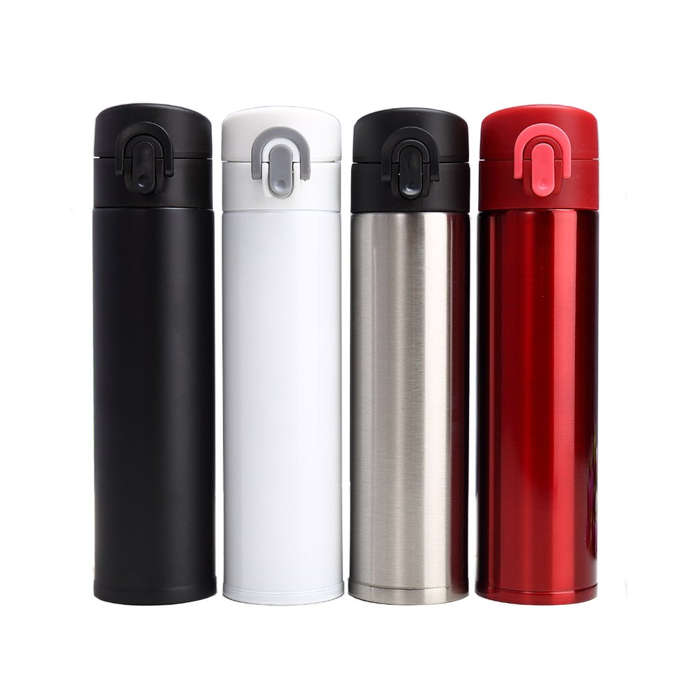 Wholesales Double Wall Stainless Steel Vacuum Flask Flip Lid Bounce Cup Tumbler Thermos Cup Vacuum water bottle
