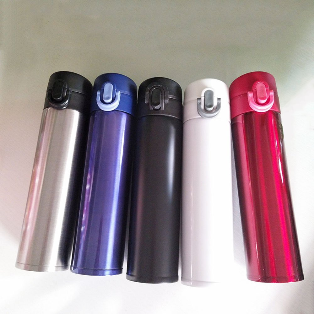Wholesales Double Wall Stainless Steel Vacuum Flask Flip Lid Bounce Cup Tumbler Thermos Cup Vacuum water bottle