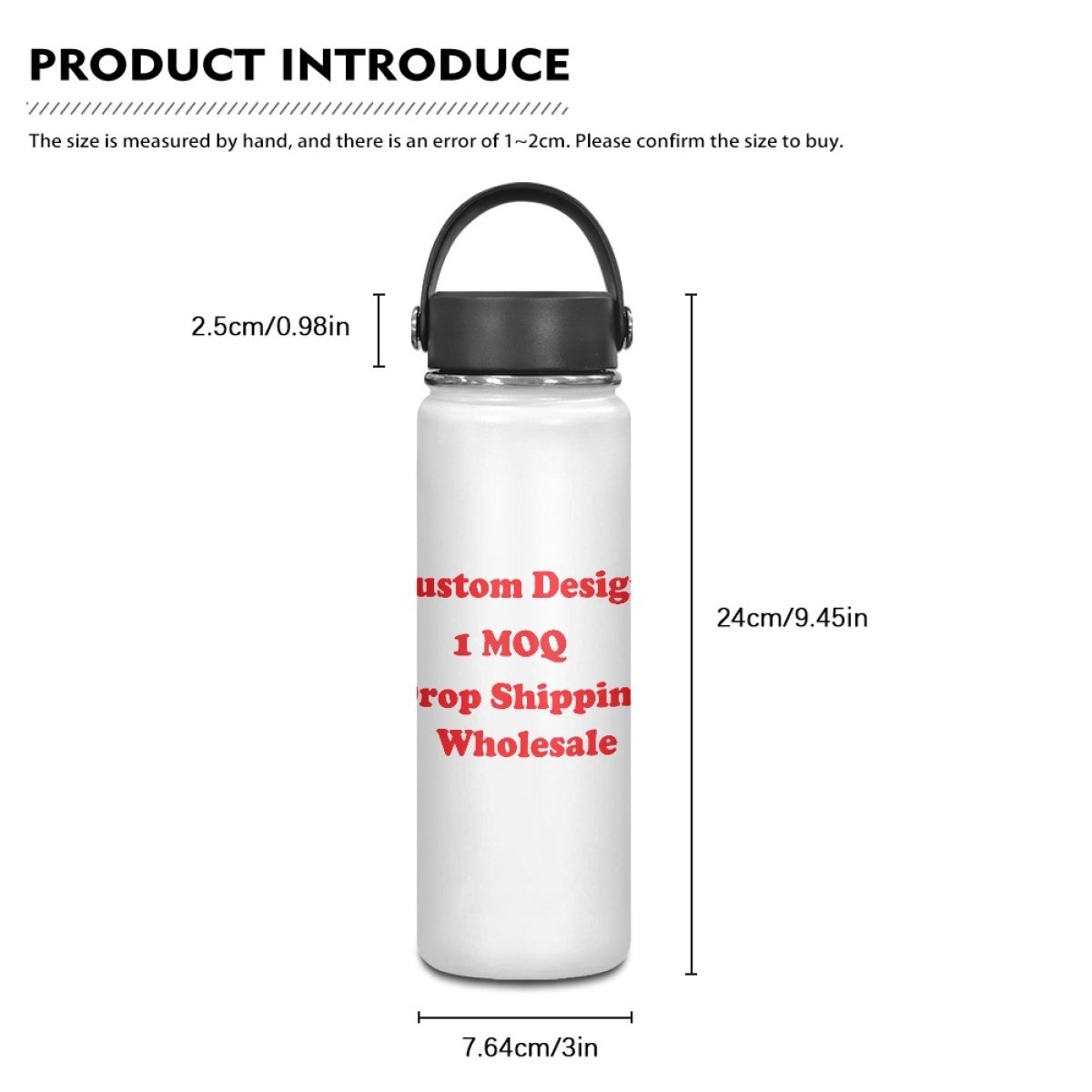 Vacuum Flask Wholesale Custom Water Bottle Fashion Metal Insulation Thermos Cup Print On Demand Stainless Steel Gift For Friends