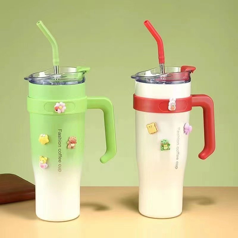 Water Vacuum Drinking Tumbler Double Wall Halloween Sublimation Stainless Steel Tumbler With Handle 40oz Outdoor Mugs