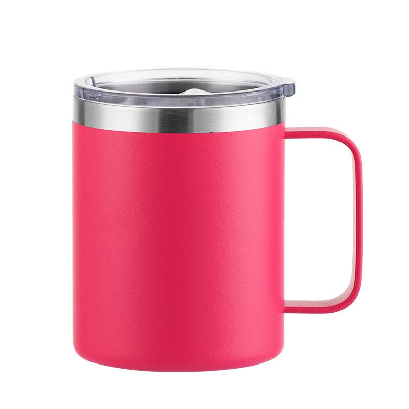 12oz 14oz 18/8 Stainless Steel Vacuum Insulated Travel Mugs Double Wall Thermal Coffee Mug With Slide Lid and Handle