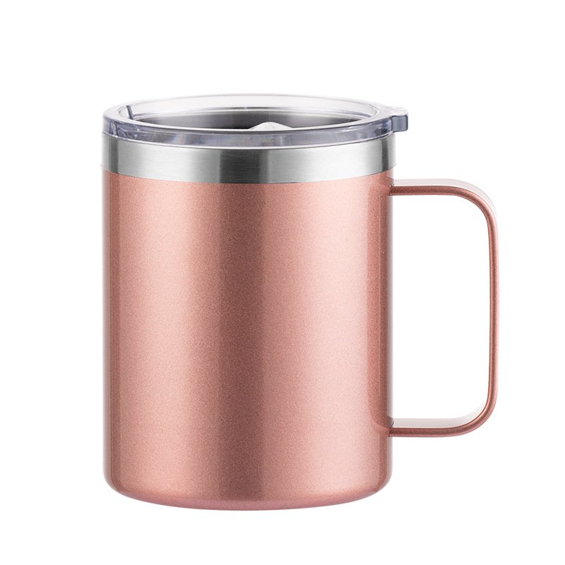 12oz 14oz 18/8 Stainless Steel Vacuum Insulated Travel Mugs Double Wall Thermal Coffee Mug With Slide Lid and Handle