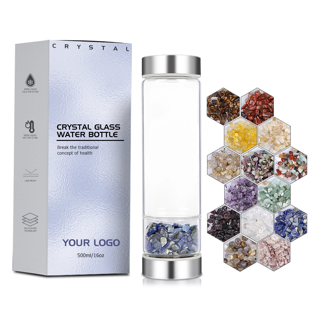 high quality natural crystal drinking water bottles and tea infuser wholesale