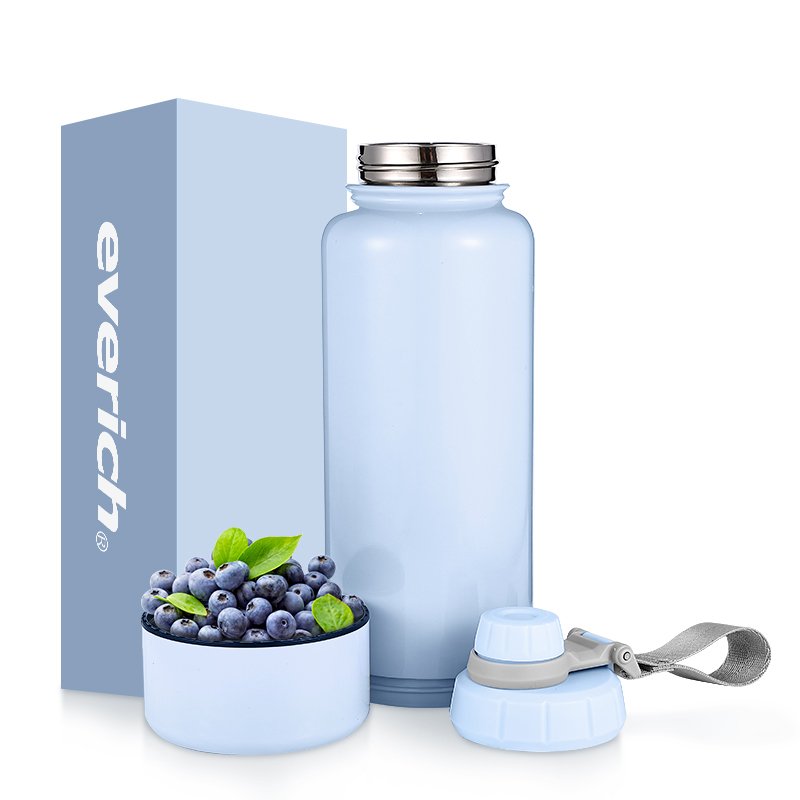 32oz 3 in 1 Outdoor Dog water bottle bowl food and drinking feeder portable Stainless Steel Travel with food container