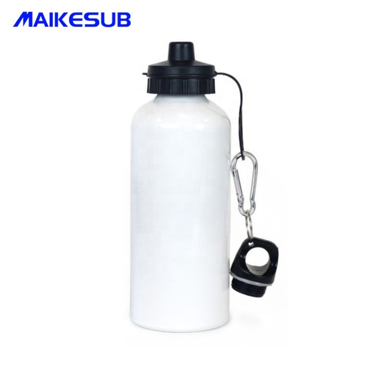 Sublimation blanks aluminum water bottle with two lids 500ml/600ml/750ml