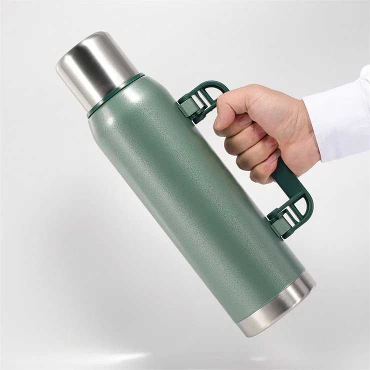 Custom logo Classic Double Wall Thermo Container Travel Pot Stainless Steel Thermos Vacuum Flask for Cold & Hot Beverages
