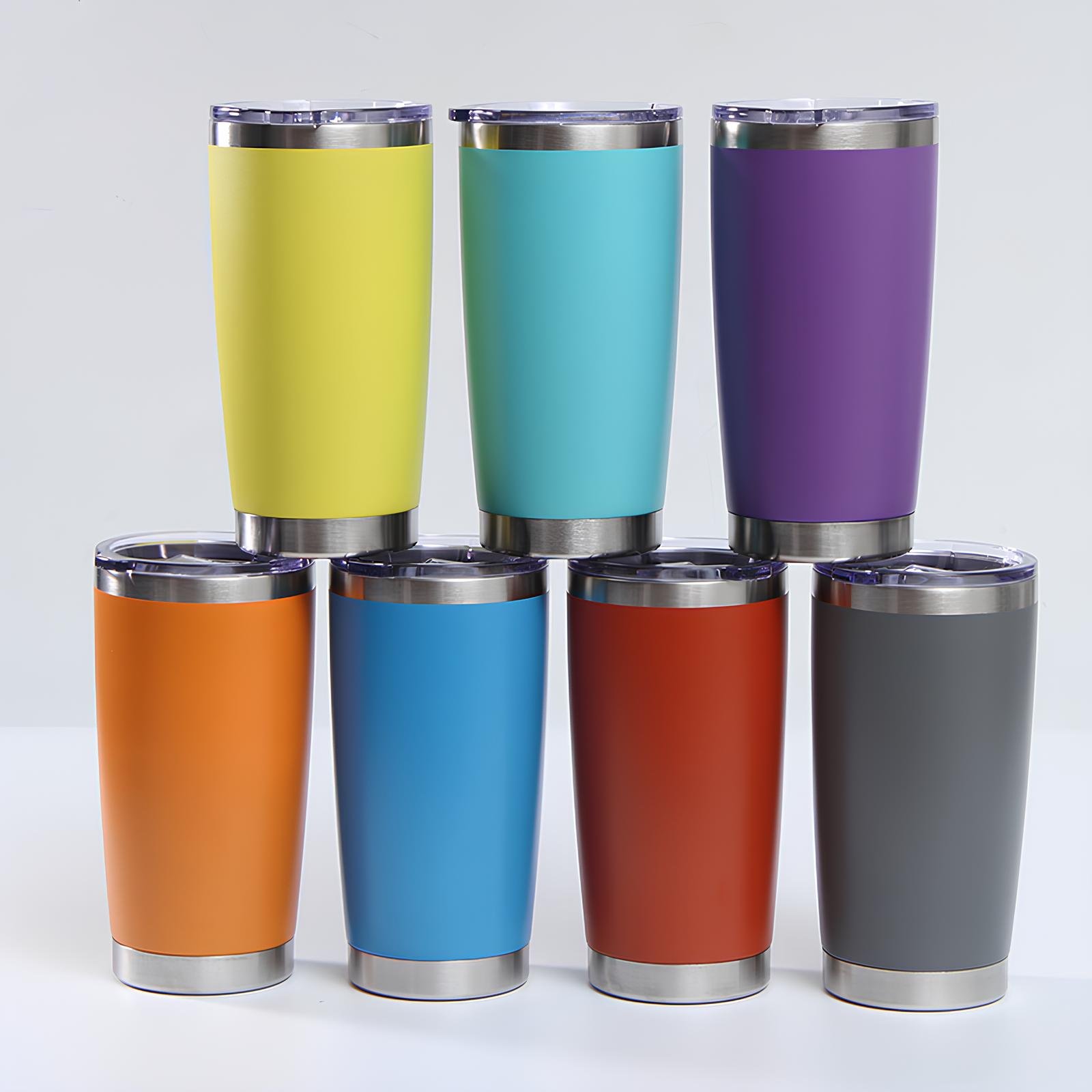 2024 Hot Selling Double Wall Insulated Coffee Tumbler Stainless Steel Travel Mug Straw Wholesale Bulk PC Tumblers Thermos Effect