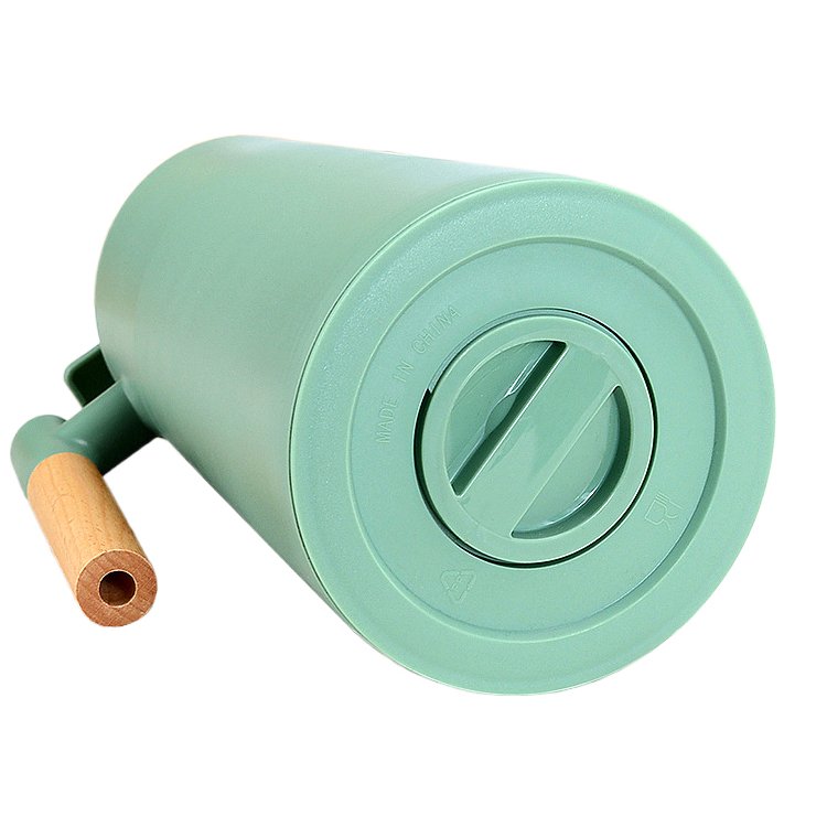 Large Capacity 1000ml Double Wall Vacuum Insulation Thermal Coffee/Tea Pot Wood Handle Party Water Food Hot Performance Thermos