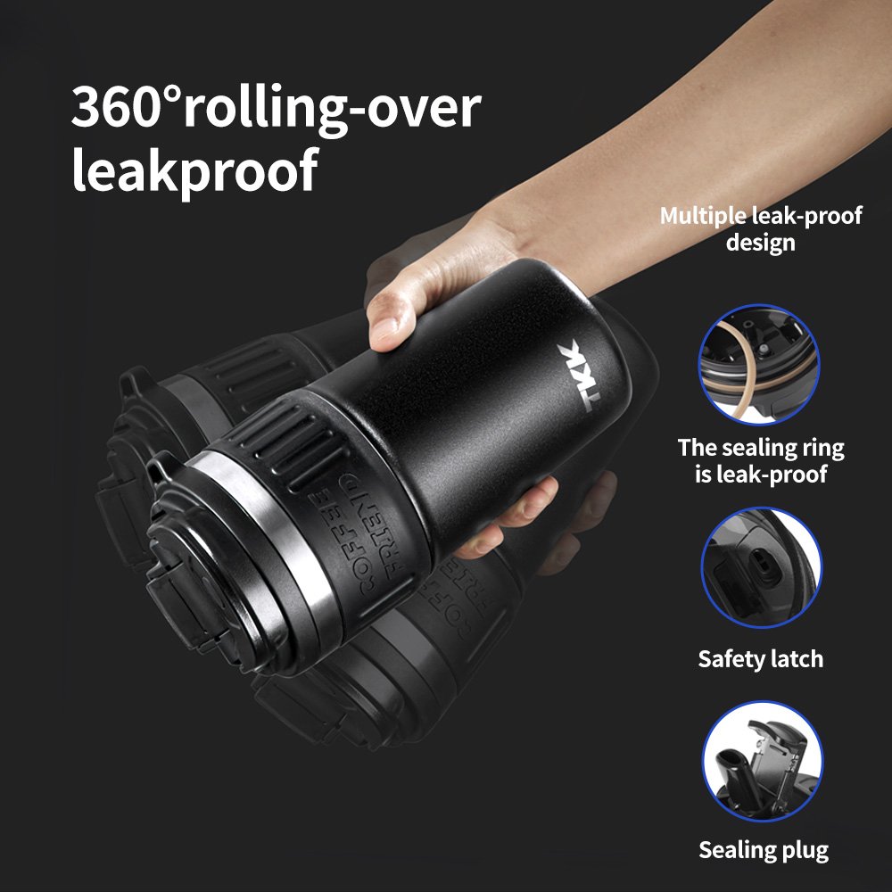 20oz 600ml Insulated Coffee Travel Mug with Straw Double Wall Leak-Proof Thermos Vacuum Reusable Stainless Steel Tumbler