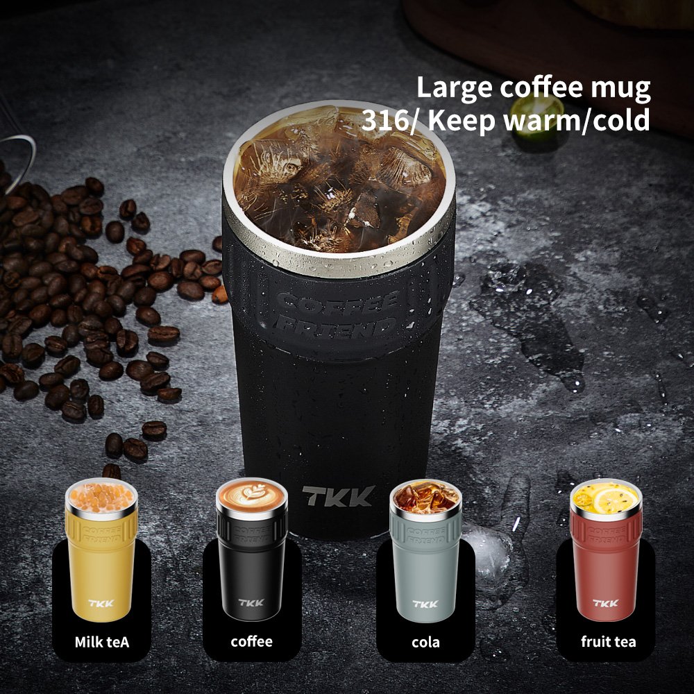 20oz 600ml Insulated Coffee Travel Mug with Straw Double Wall Leak-Proof Thermos Vacuum Reusable Stainless Steel Tumbler