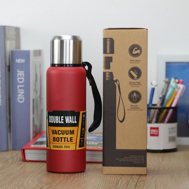 500/750/1000ml Stainless Steel Double Wall Thermos Vacuum Flask Set Insulated Vacuum Flask Thermos