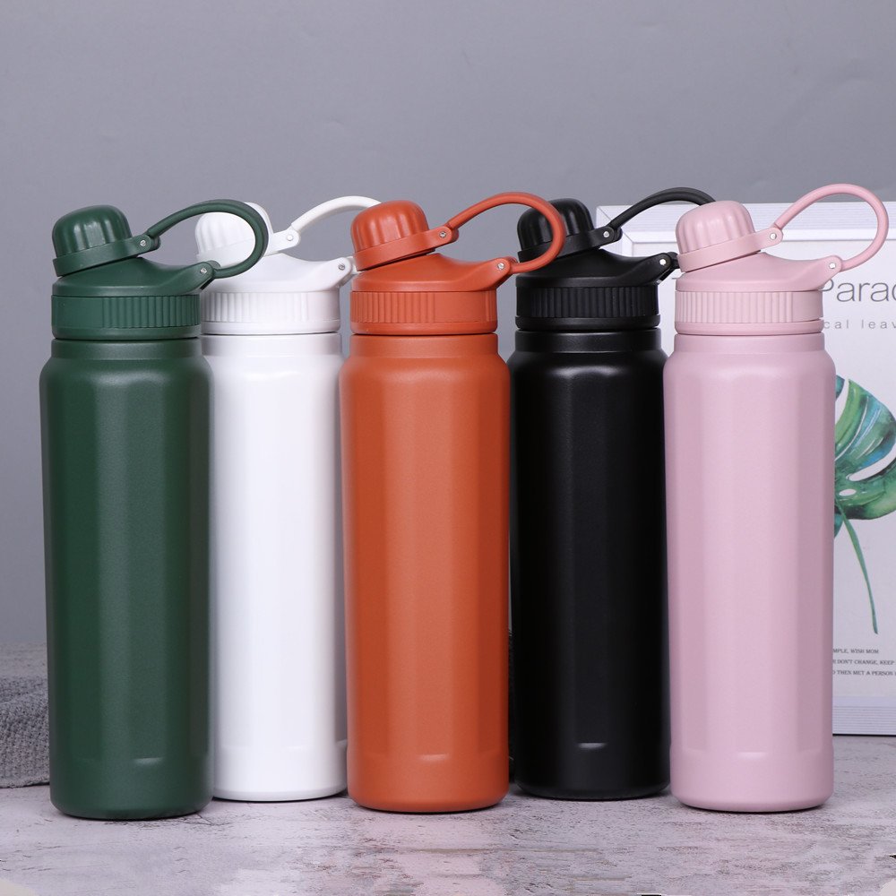 32 Oz Triple Insulated Stainless Steel Wide Mouth Sports Canteen Thermal Water Bottle Vacuum Flask Thermos for Hiking