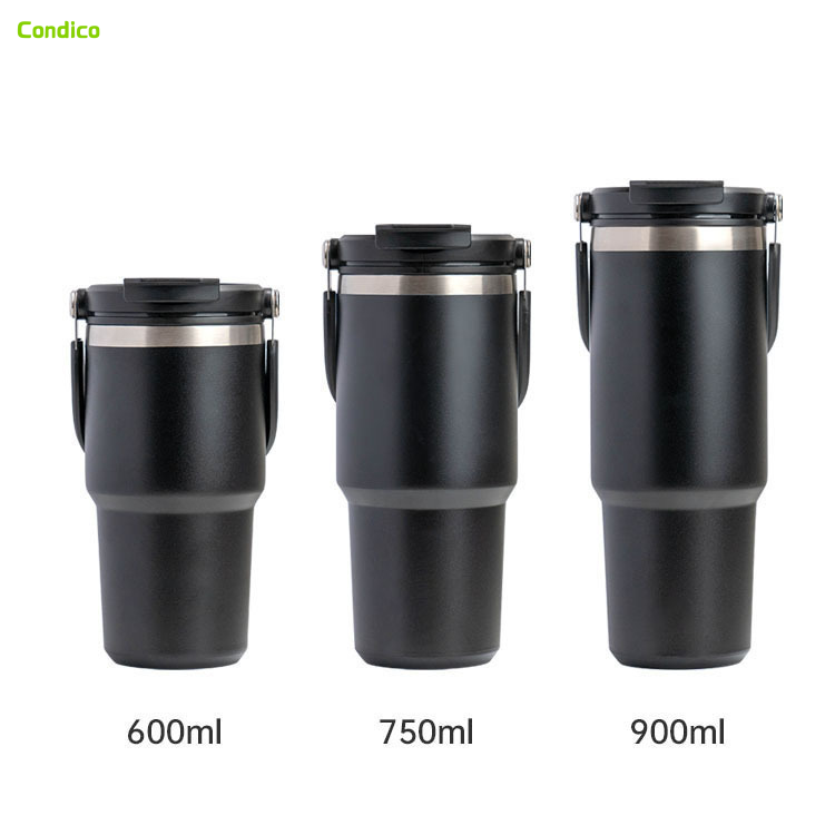 Wholesale Customized Beer Tumbler Double Walled Stainless Steel Insulated 40oz Travel Mug With Handle And Lids