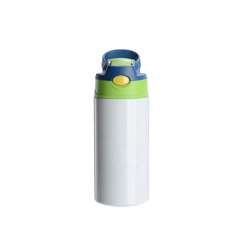 12oz double walled DIY sublimation blank stainless steel skinny kids sippy tumbler cups vacuum flask with straw