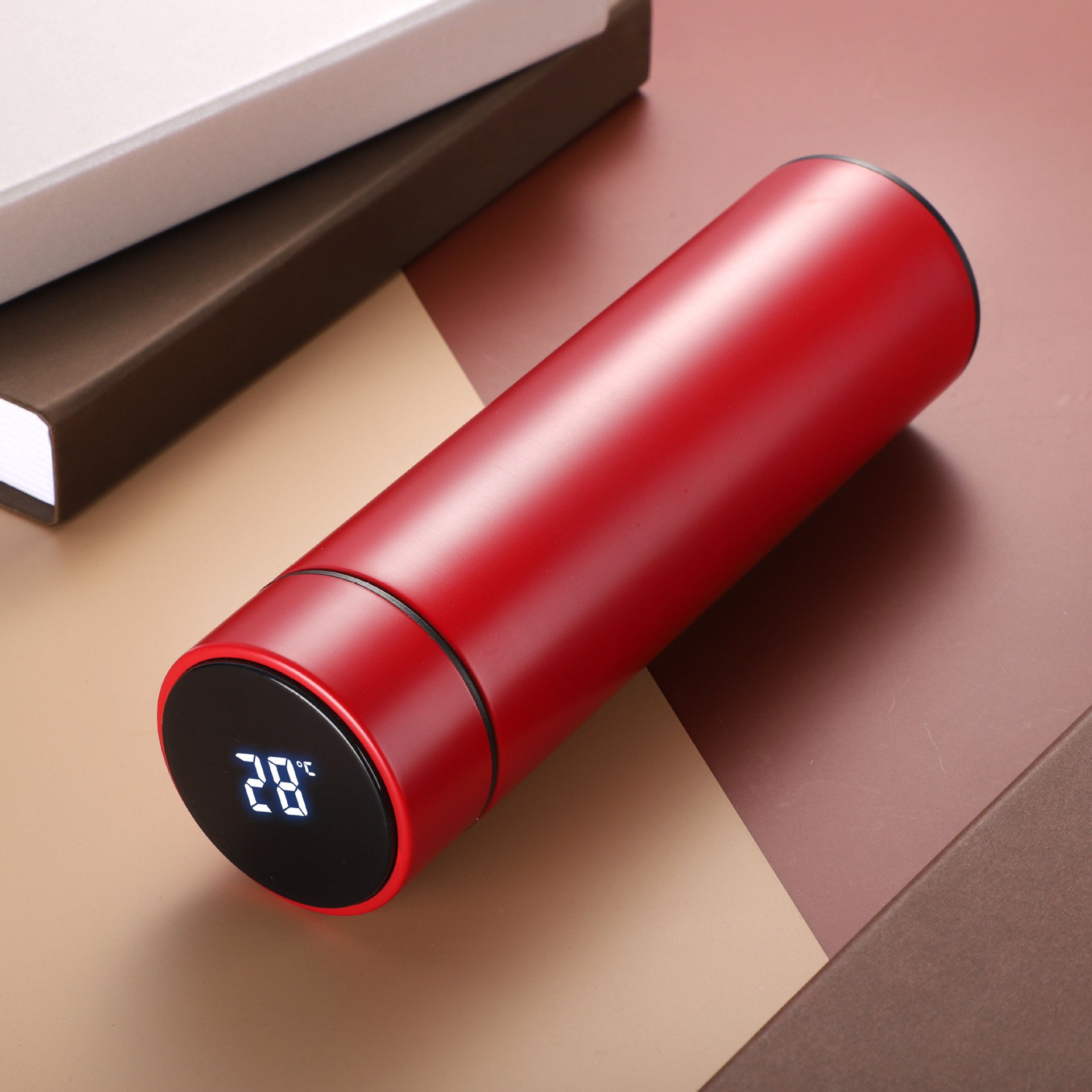 Insulated 500ml Vacuum Thermal Flask Smart Water Bottle with Digital Thermostat Temperature Sensor LCD Temp Display