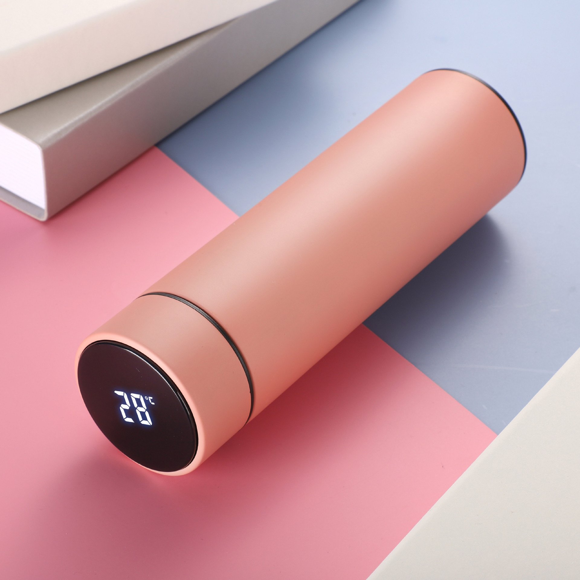 Insulated 500ml Vacuum Thermal Flask Smart Water Bottle with Digital Thermostat Temperature Sensor LCD Temp Display